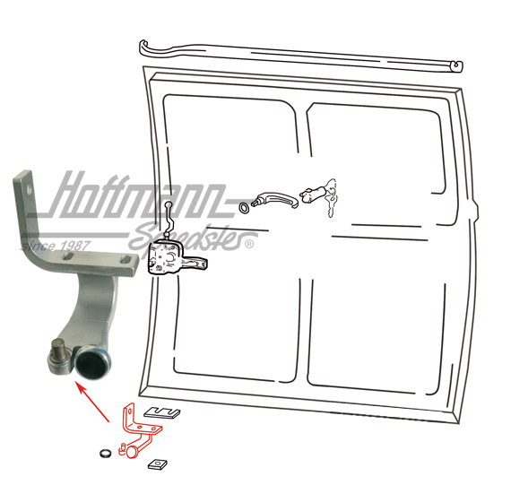 Guía de rodillos puerta corredera dcha inferior T2 097 1040 04