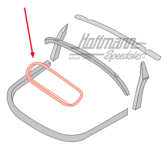 Heckscheibenrahmen, komplett,1303, 6.74- | 151 871 449 E | 020-4618