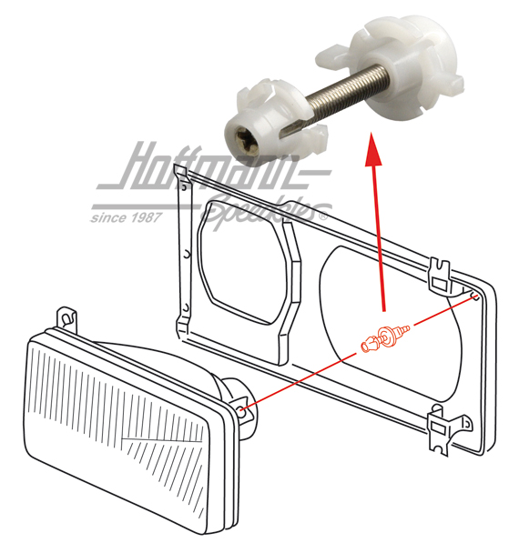 Einstellschraube, Scheinwerfer, horizontal