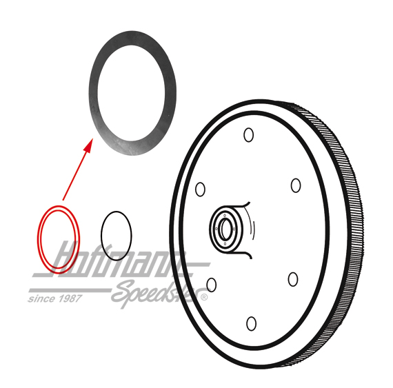 Unterlegscheibe, Schwungrad, 0.24mm | 113 105 281 A | 010-0135