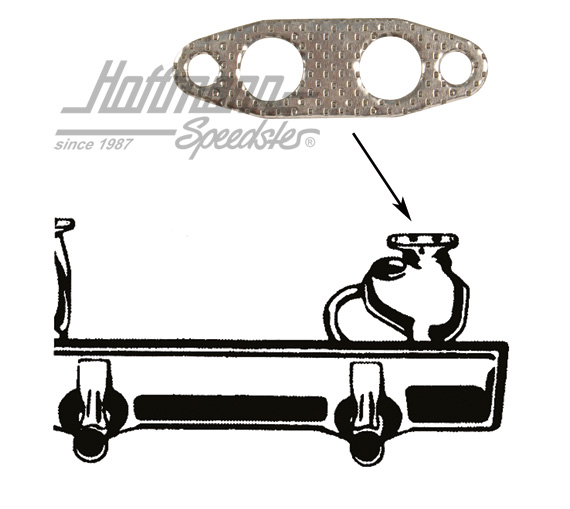 Dichtung zwischen Auspuff und Ansaugbrücke | 113 251 263 D | 020-3414-05