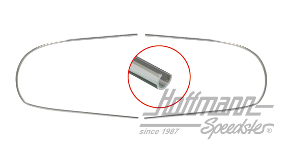 Zierrahmen Alu, Heckscheibe, Cabrio, 8.57-7.62