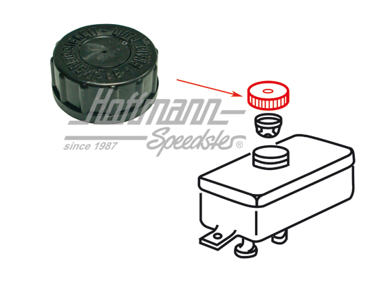 Deckel, Bremsflüssigkeitsbehälter, schwarz | 111 611 349 | 020-4085-20