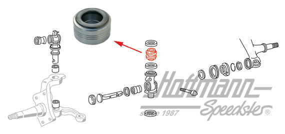 Abstandsring, Achsschenkelbolzen, 28.4mm | 211 405 473 1 | 089-3040-22