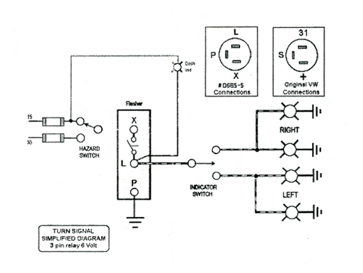 Relais, Blinker, 6 Volt, alte Form