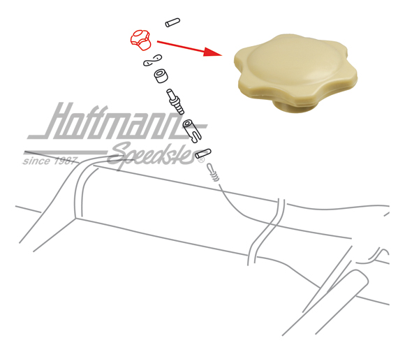 Heizungsdrehknopf, elfenbeinfarbig | 113 711 623 A IV | 020-2015-06